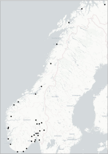 Oversiktskart over alle BCP-avdelinger